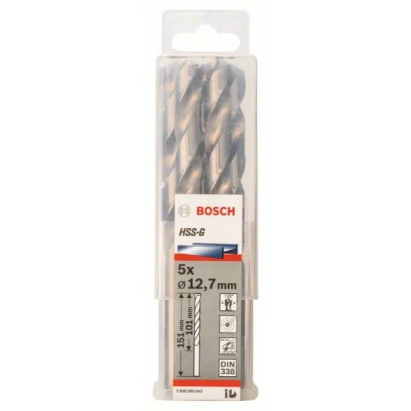 Сверло по металлу HSS-G DIN 338 12,7x101x151 мм Bosch 2608585543 — изображение 2