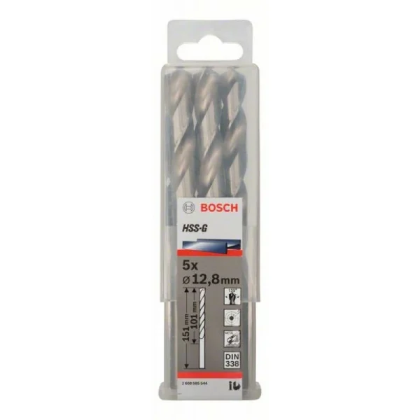 Сверло по металлу HSS-G DIN 338 12,8x101x151 мм Bosch 2608585544 — изображение 2
