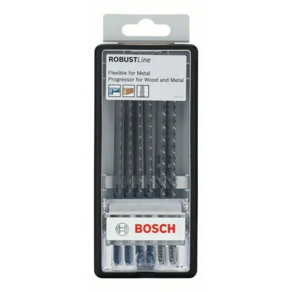 Набор из 6 пильных полотен Robust Line Metal Profile, с T-образным хвостовиком Bosch 2607010573 — изображение 2