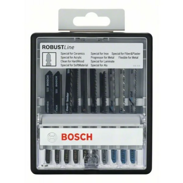 Набор из 10 пильных полотен Robust Line Top Expert, с T-образным хвостовиком Bosch 2607010574 — изображение 2