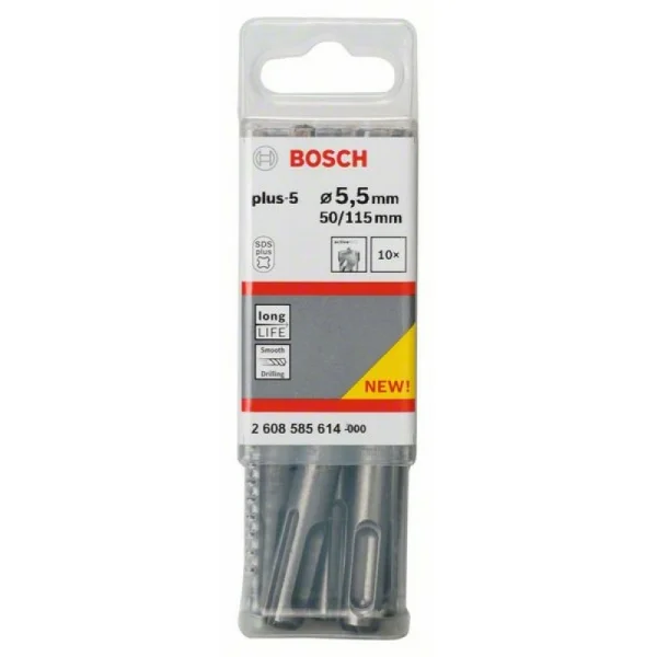 Бур SDS-plus-5 5,5x50x115 мм Bosch 2608585614 — изображение 2