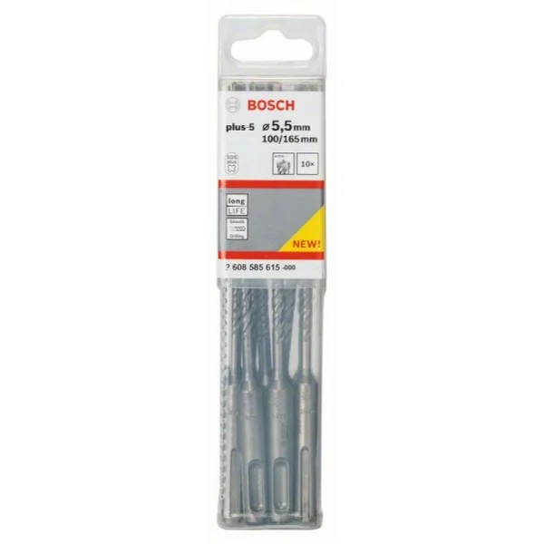 Бур SDS-plus-5 5,5x100x165 мм Bosch 2608585615 — изображение 2