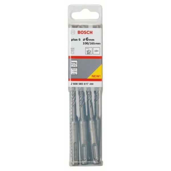 Бур SDS-plus-5 6x100x165 мм Bosch 2608585617 — изображение 2