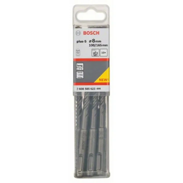Бур SDS-plus-5 8x100x165 мм Bosch 2608585623 — изображение 2