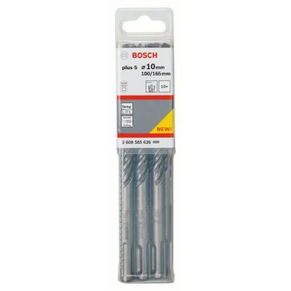 Бур SDS-plus-5 10x100x165 мм Bosch 2608585626 — изображение 2