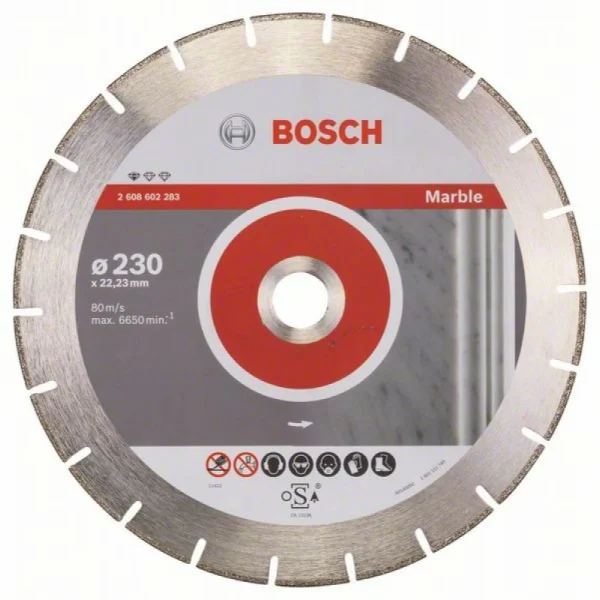 Алмазный диск Standard for Marble 230x22,23x2,8x3 мм Bosch 2608602283