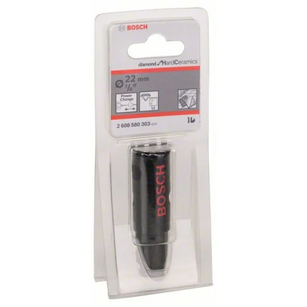 Алмазная коронка Diamond for Hard Ceramics 22 мм, 7/8' Bosch 2608580303 — изображение 2