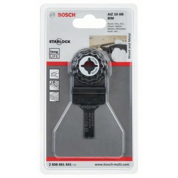 Погружное пильное полотно BIM AIZ 10 AB Wood and Metal 10x20 мм Bosch 2608661641 — изображение 2