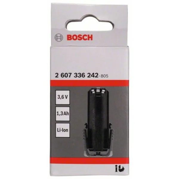 Аккумулятор стержневой 3,6 В Light Duty (LD), 1,3 Ah, Li-Ion, GBA O-A Bosch 2607336242 — изображение 2