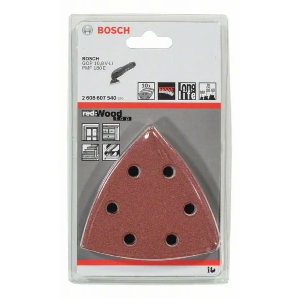 Шлифлист C430, в упаковке 10шт. 93 мм; 60; 80; 100; 120; 180 Bosch 2608607540 — изображение 2