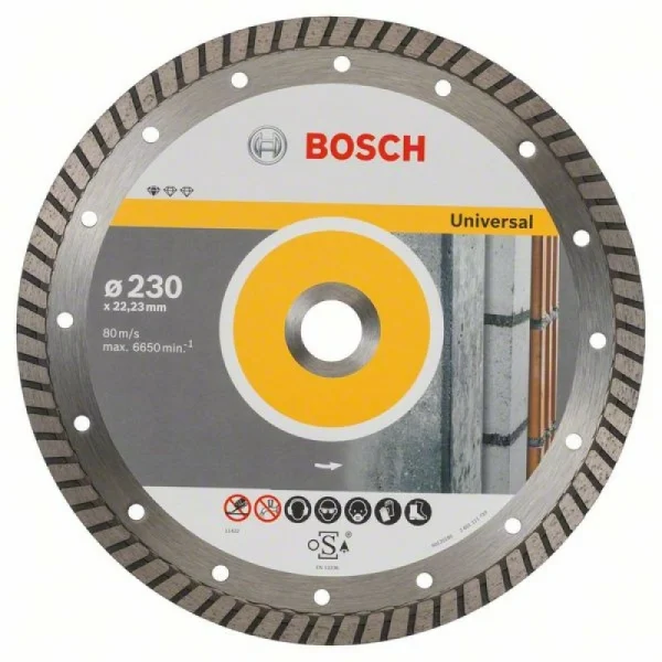 Алмазный диск Standard for Universal Turbo 230x22,23x2,5x10 мм Bosch 2608602397