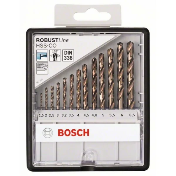 Набор из 13 сверл по металлу Robust Line HSS-Co Bosch 2607019926 — изображение 2