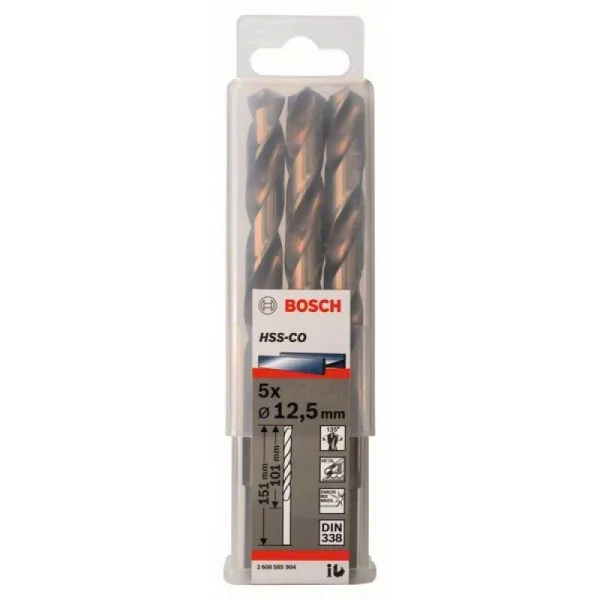 Сверло по металлу HSS-Co DIN 338 12,5x101x151 мм Bosch 2608585904 — изображение 2