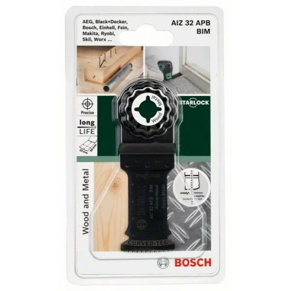 Погружное пильное полотно BIM AIZ 32 APB Wood and Metal 50x32 мм Bosch 2609256945 — изображение 2