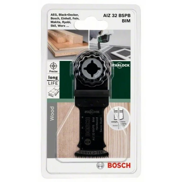 Погружное пильное полотно BIM AIZ 32 BSPB Hard Wood 50x32 мм Bosch 2609256946 — изображение 2