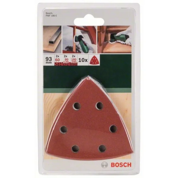 Набор из 10 шлифлистов для шлифподошвы AVZ 93 G Bosch 2609256957 — изображение 2