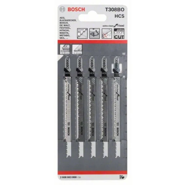Пильное полотно T 308 BO Extraclean for Wood Bosch 2608663868 — изображение 2