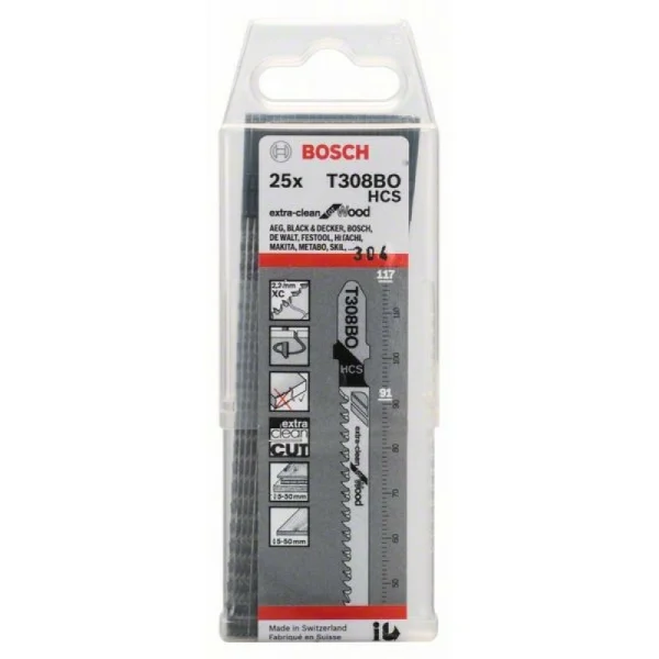 Пильное полотно T 308 BO Extraclean for Wood Bosch 2608663869 — изображение 2