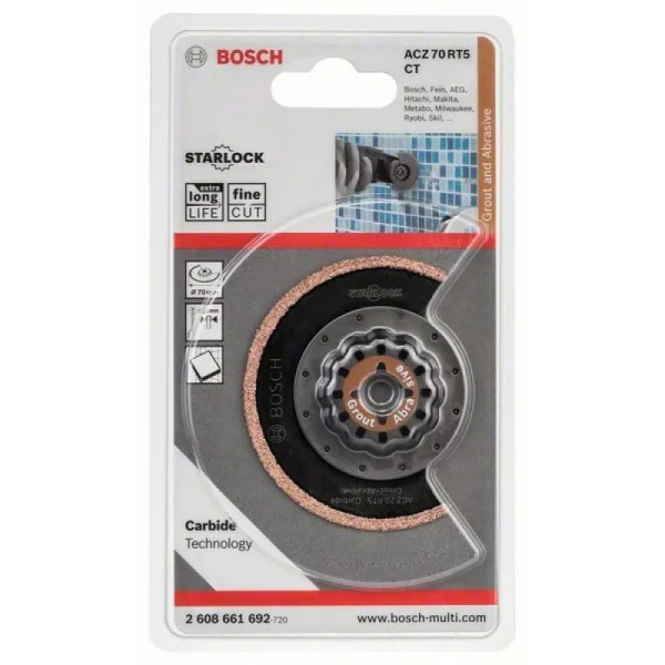 Сегментированный пильный диск для узких пропилов Carbide-RIFF ACZ 70 RT5 70 мм Bosch 2608661692 — изображение 2