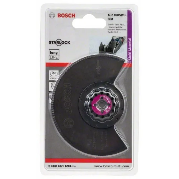 Сегментированный нож BIM с волнистой заточкой ACZ 100 SWB 100 мм Bosch 2608661693 — изображение 2