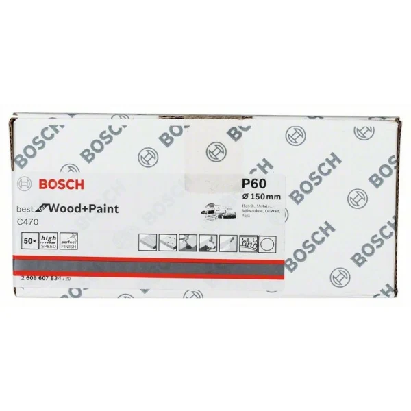 Шлифлист C470, в упаковке 50 шт. 150 мм, 60 Bosch 2608607834 — изображение 2