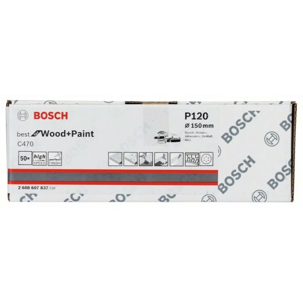 Шлифлист C470, в упаковке 50 шт. 150 мм, 120 Bosch 2608607837 — изображение 2