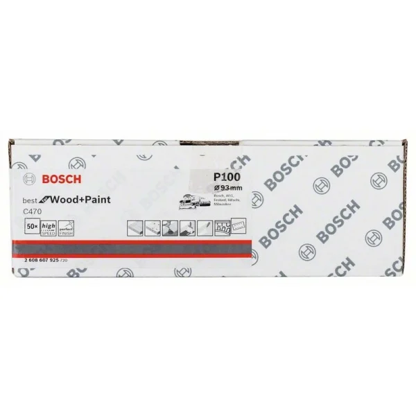 Шлифлист C470, в упаковке 50 шт. 93x186 мм, 100 Bosch 2608607925 — изображение 2