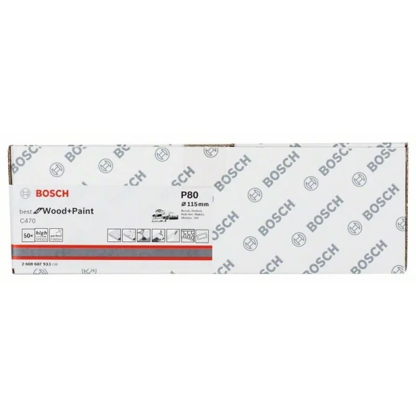 Шлифлист C470, в упаковке 50 шт. 115x230 мм, 80 Bosch 2608607933 — изображение 2