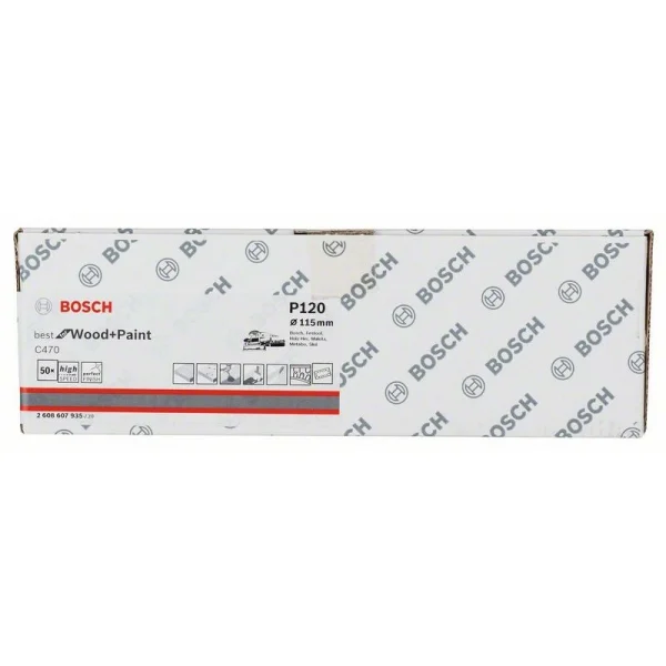 Шлифлист C470, в упаковке 50 шт. 115x230 мм, 120 Bosch 2608607935 — изображение 2