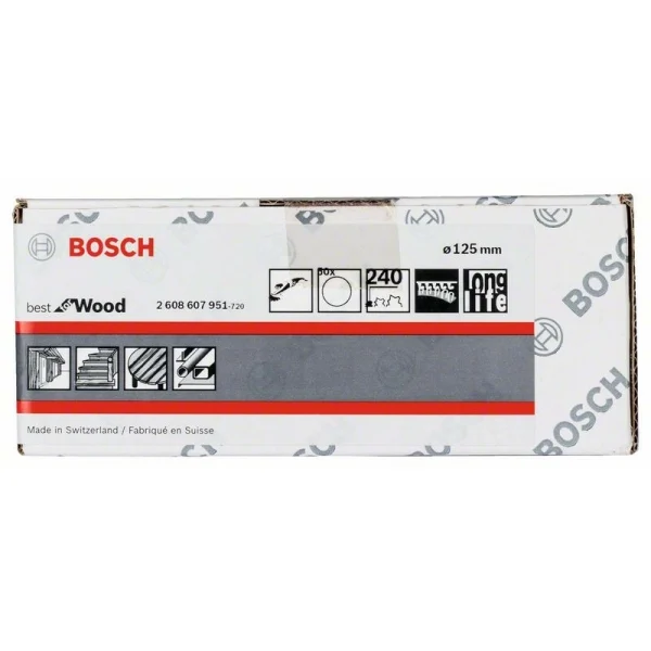 Шлифлист на бумажной основе C470, в упаковке 50шт. 125 мм, 240 Bosch 2608607951 — изображение 2