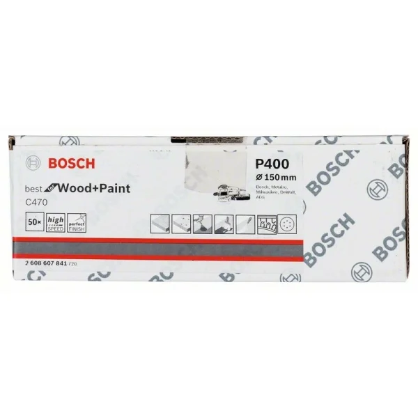 Шлифлист C470, в упаковке 50 шт. 150 мм, 400 Bosch 2608607841 — изображение 2