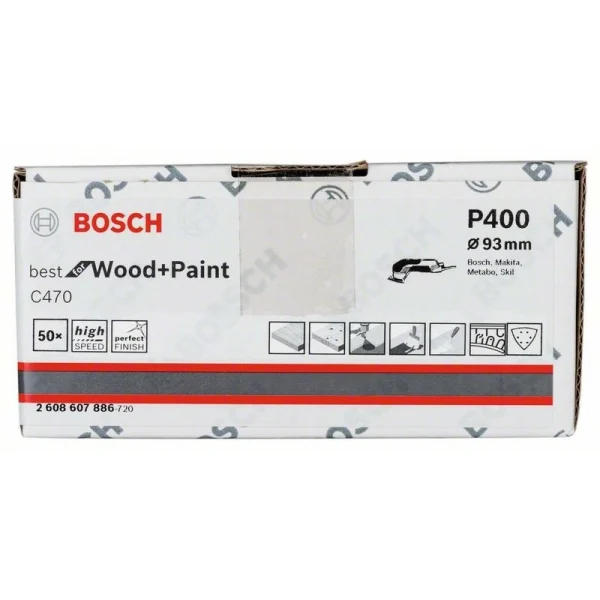 Шлифлист C470, в упаковке 50 шт. 93 мм, 400 Bosch 2608607886 — изображение 2