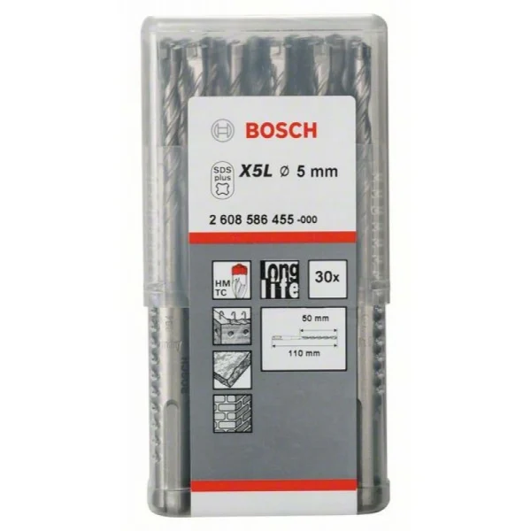 Бур SDS-plus-7 5x50x110 мм Bosch 2608586455 — изображение 2