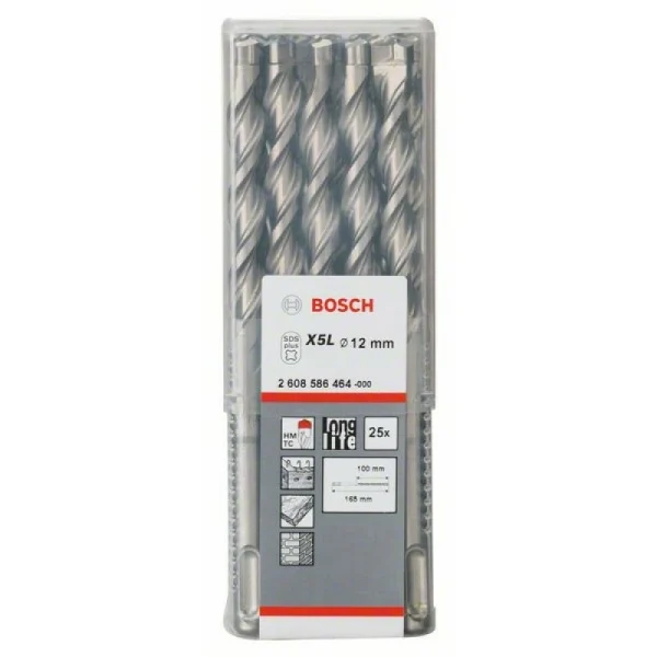 Бур SDS-plus-7 12x100x165 мм Bosch 2608586464 — изображение 2