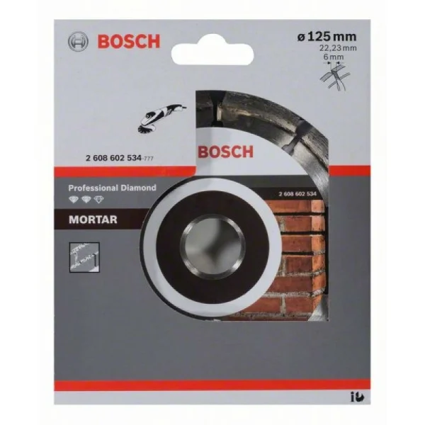 Алмазный круг Expert for Mortar 125x6x7x22,23 мм Bosch 2608602534 — изображение 2