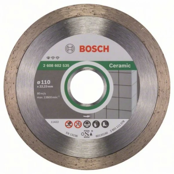 Алмазный диск Standard for Ceramic 110x22,23x1,6x7,5 мм Bosch 2608602535