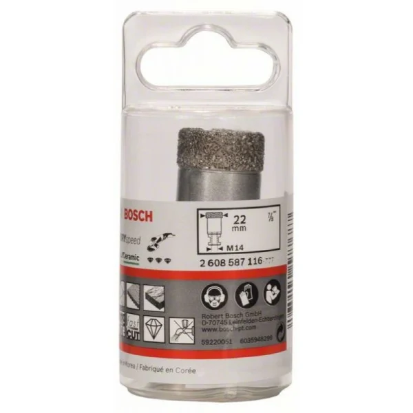 Алмазное сверло Dry Speed Best for Ceramic для сухого сверления 22x35 мм Bosch 2608587116 — изображение 2