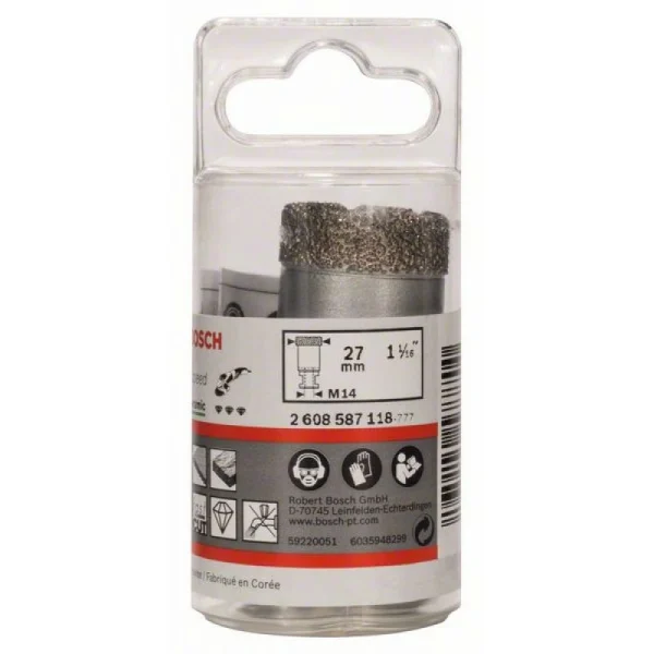 Алмазная коронка 27 мм DRY SPEED Bosch 2608587118