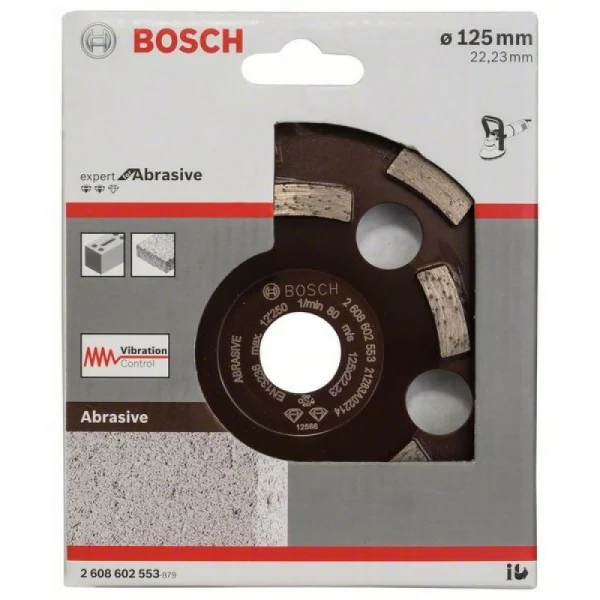 Алмазный чашечный шлифкруг Expert for Abrasive 125x22,23x4,5 мм Bosch 2608602553 — изображение 2