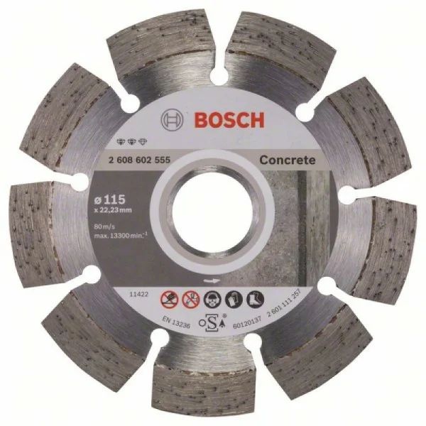 Алмазный диск Expert for Concrete 115x22,23x2,2x12 мм Bosch 2608602555