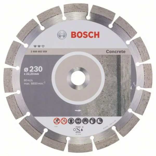Алмазный диск Expert for Concrete 230x22,23x2,4x12 мм Bosch 2608602559