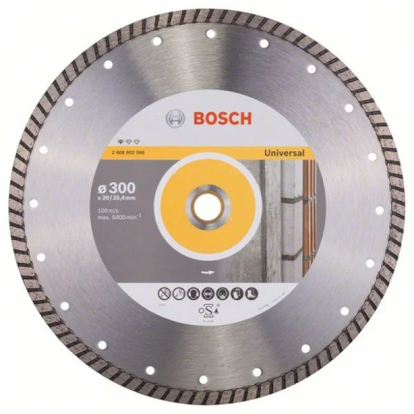 Алмазный диск Standard for Universal Turbo 300x20/25,40x3x10 мм Bosch 2608602586