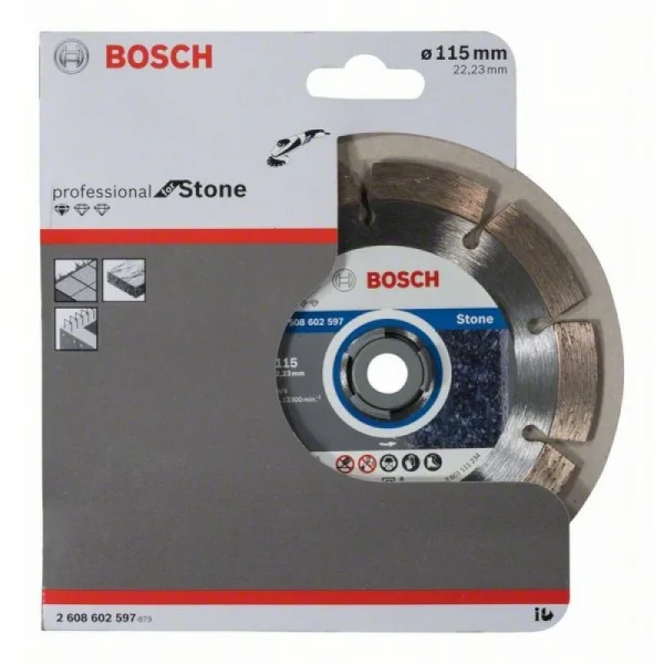 Алмазный диск Standard for Stone 115x22,23x1,6x10 мм Bosch 2608602597 — изображение 2