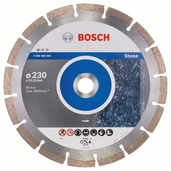 Алмазный диск Standard for Stone 230x22,23x2,3x10 мм Bosch 2608602601