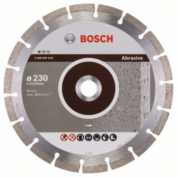 Алмазный диск Standard for Abrasive 230x22,23x2,3x10 мм Bosch 2608602619
