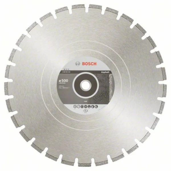 Алмазный диск Standard for Asphalt 500x25,40x3,6x10 мм Bosch 2608602628