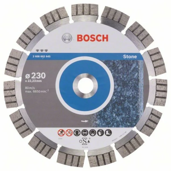 Алмазный диск Best for Stone 230x22,23x2,4x15 мм Bosch 2608602645