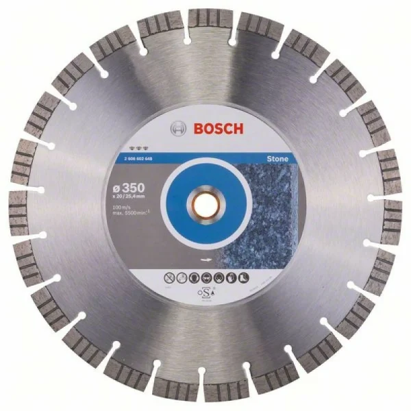 Алмазный диск Best for Stone 350x20,00+25,40x3,2x15 мм Bosch 2608602648