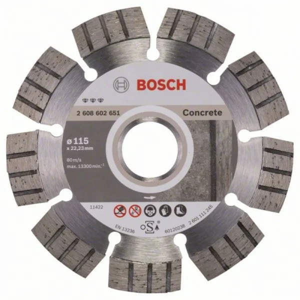 Алмазный диск Best for Concrete 115x22,23x2,2x12 мм Bosch 2608602651