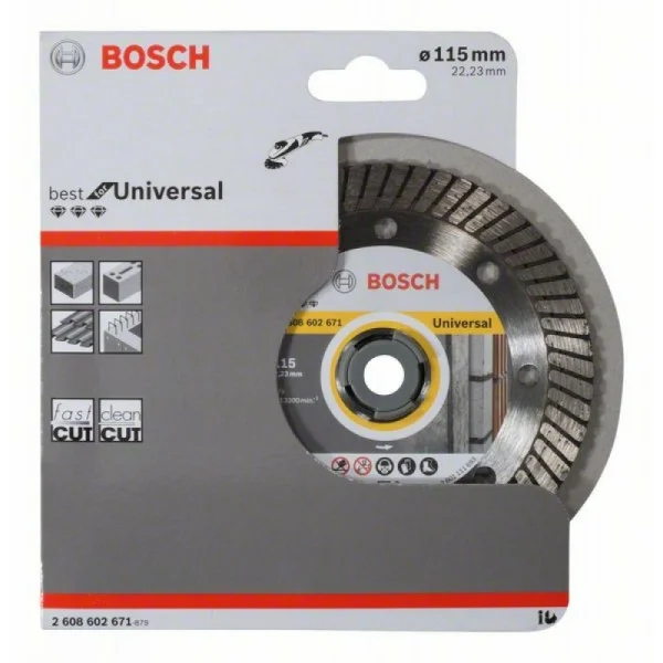 Алмазный диск Best for Universal Turbo 115x22,23x2,2x12 мм Bosch 2608602671 — изображение 2